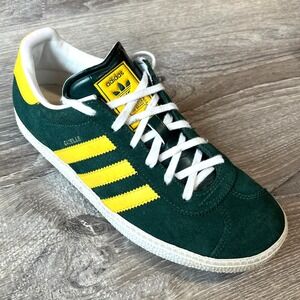 Adidas Originals Gazelle Sneakers Green Yellow Women 6.5 Men 5.5 EU 38